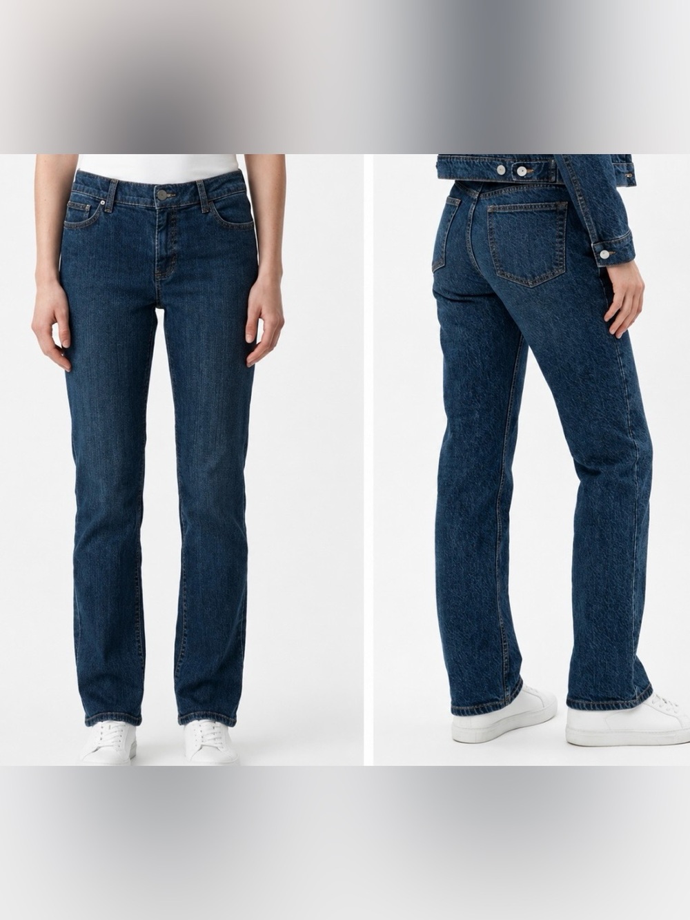 GAP LONG AND LEAN STRETCH Classic Women's Straight-Leg Jeans in Dark Blue